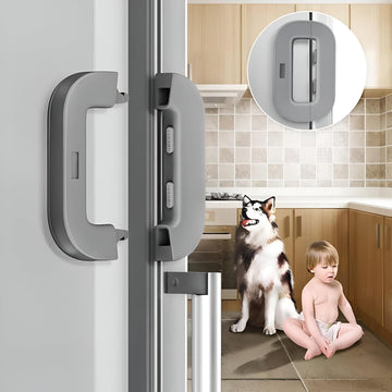Safety Button, Home Safe Design, Child Proof Refrigerator Door Lock Multi Color ( Random Color )